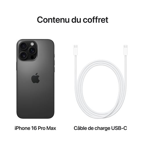 iPhone 16 Pro Max Titane Noir