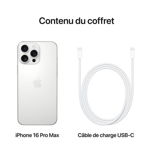 iPhone 16 Pro Titane Blanc
