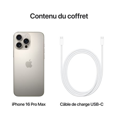 iPhone 16 Pro Titane Naturel
